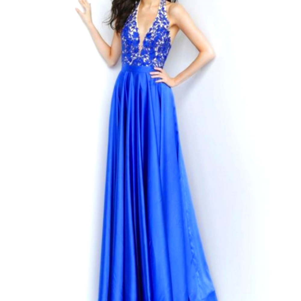 Jovani Evening Gown. Royal blue. Size 14.